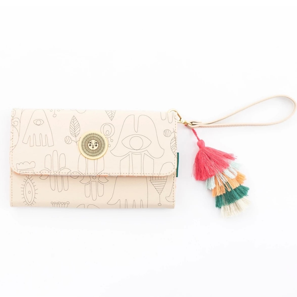 Jungalow bohemian print travel wallet